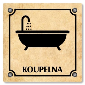 Koupelna, 100x100mm, pergamen, Kansas